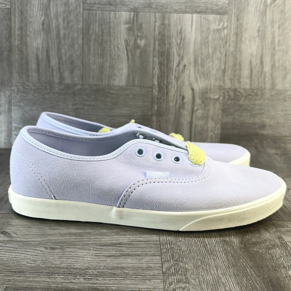 Vans Authentic Lo‎ Pro Women 7 Lavender Purple Suede Slim Skater Sneakers NEW